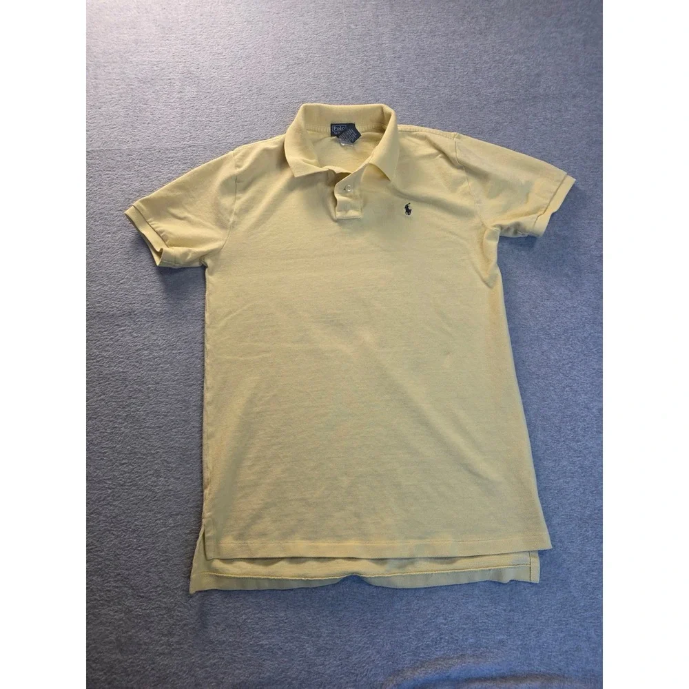 Polo Ralph Lauren Mens XL 18-20 Yellow Short Sleeve Cotton Pique Polo‎ Shirt